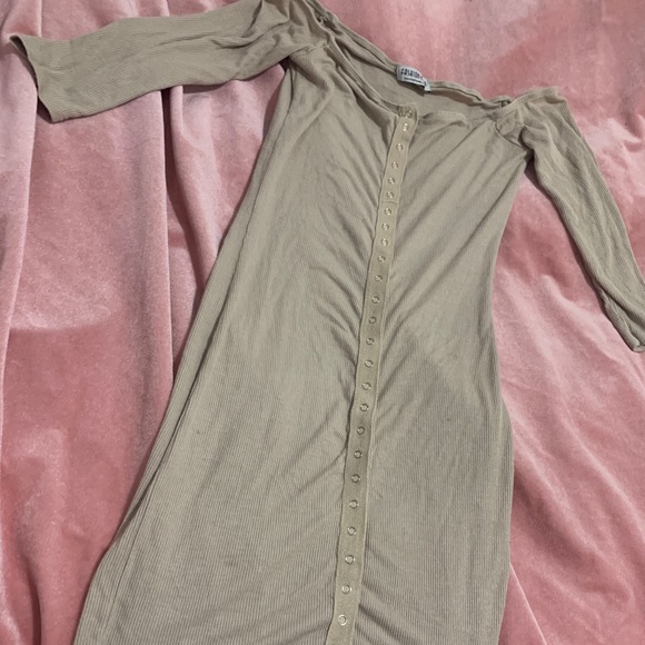 HOST PICK Fashion Nova Tan Button Up dress - Picture 5 of 8